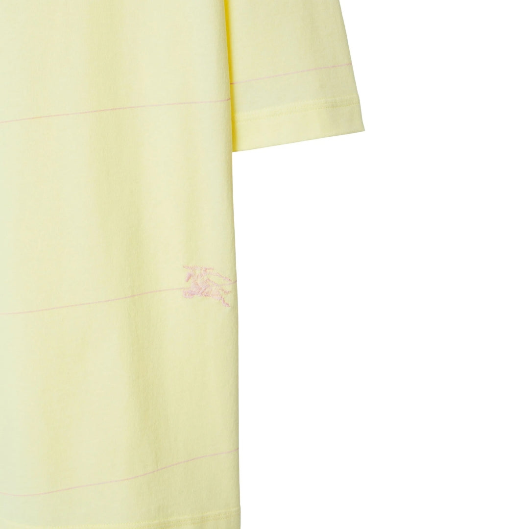 BURBERRY 8082027 Burberry Striped T-Shirt SHERBET (Yellow) T-SHIRT MALE S