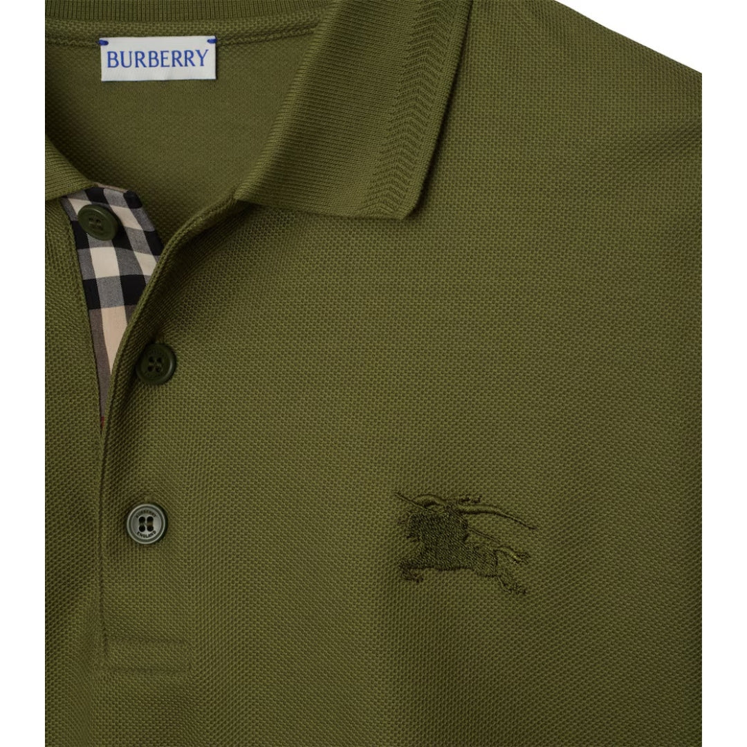 Burberry Eddie EKD Olive Green Polo Shirt S