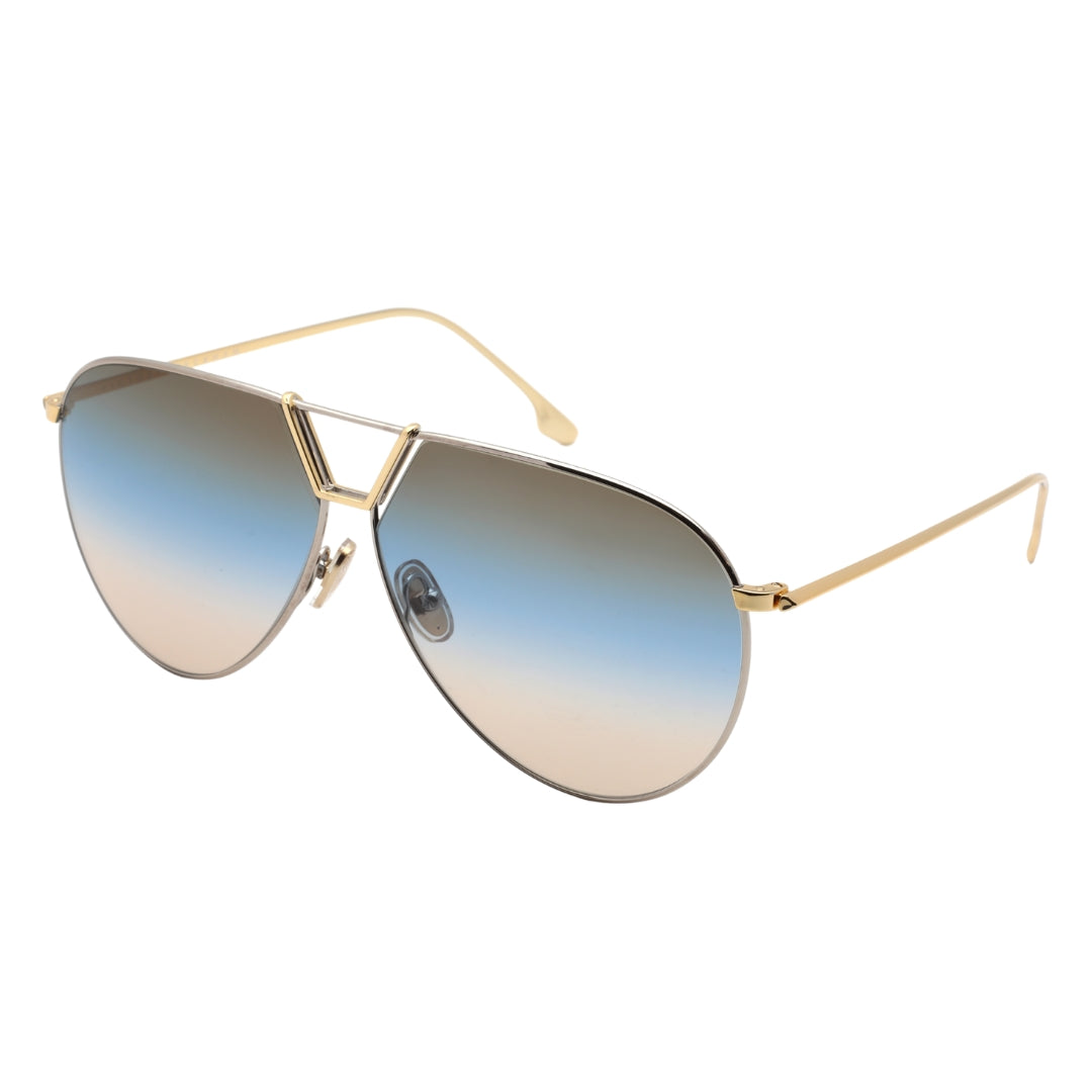 Victoria Beckham Vb208S 041 Silver / Blue Sunglasses Female One Size