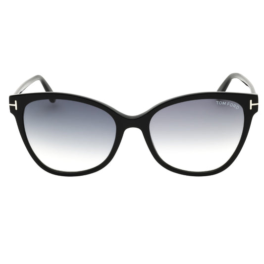 Tom Ford FT0844 ANI 01B Shiny Black / Gradient Smoke Sunglasses One Size