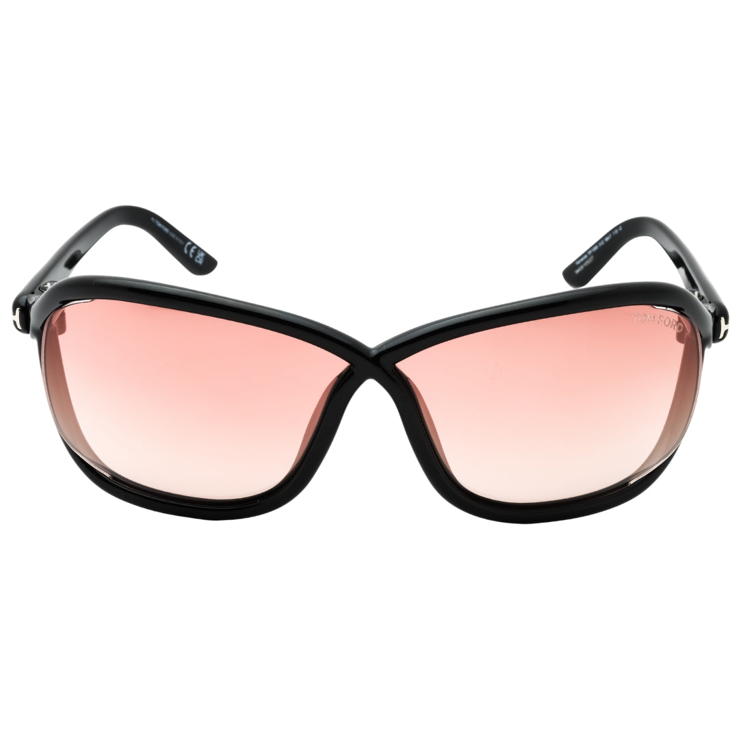 Tom Ford FT1069 01Z shiny black /gradient or mirror violet Sunglasses One Size