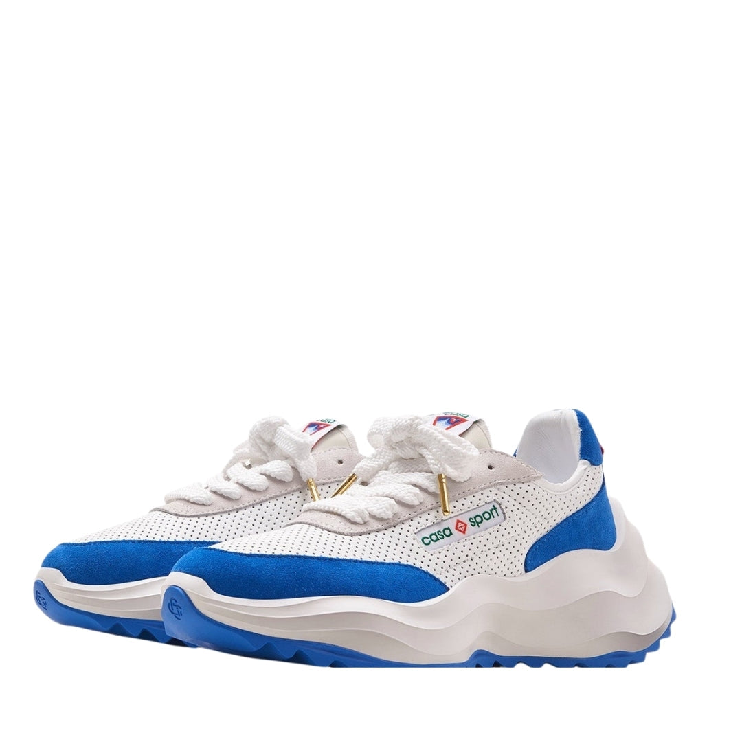 Casablanca Atlantis Sneaker White Blue Af22 Snk 001 05 001 White Shoes Womens