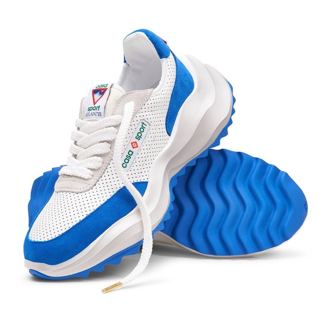 Casablanca Atlantis Sneaker White Blue Af22 Snk 001 05 001 White Shoes Womens