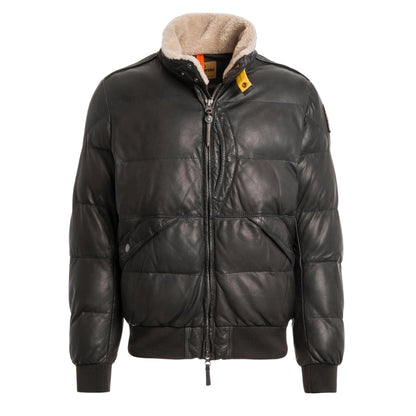 Parajumpers ALF LEATHER PMJKLE03 736 PHANTOM DARK GREY LEATHER JACKET Mens L