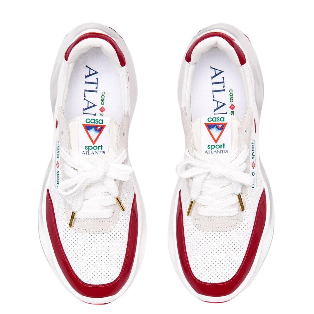 Casablanca Atlantis Sneaker Red Detail White Shoes