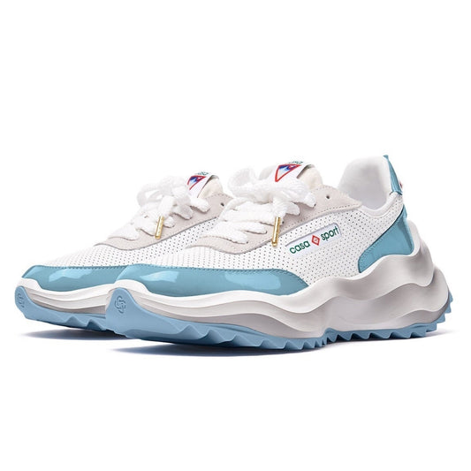 Casablanca Atlantis Sneaker White Light Blue As23 Snk 016 04 4 016 White Shoes Womens