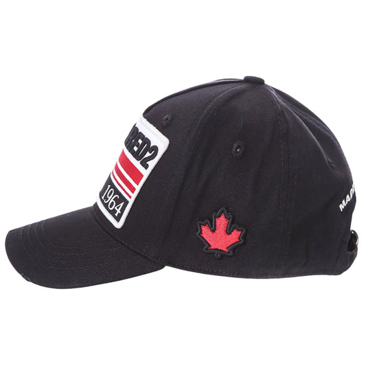 Dsquared2 Since 1964 Embroidered Logo Black Cap - Style Centre Wholesale
