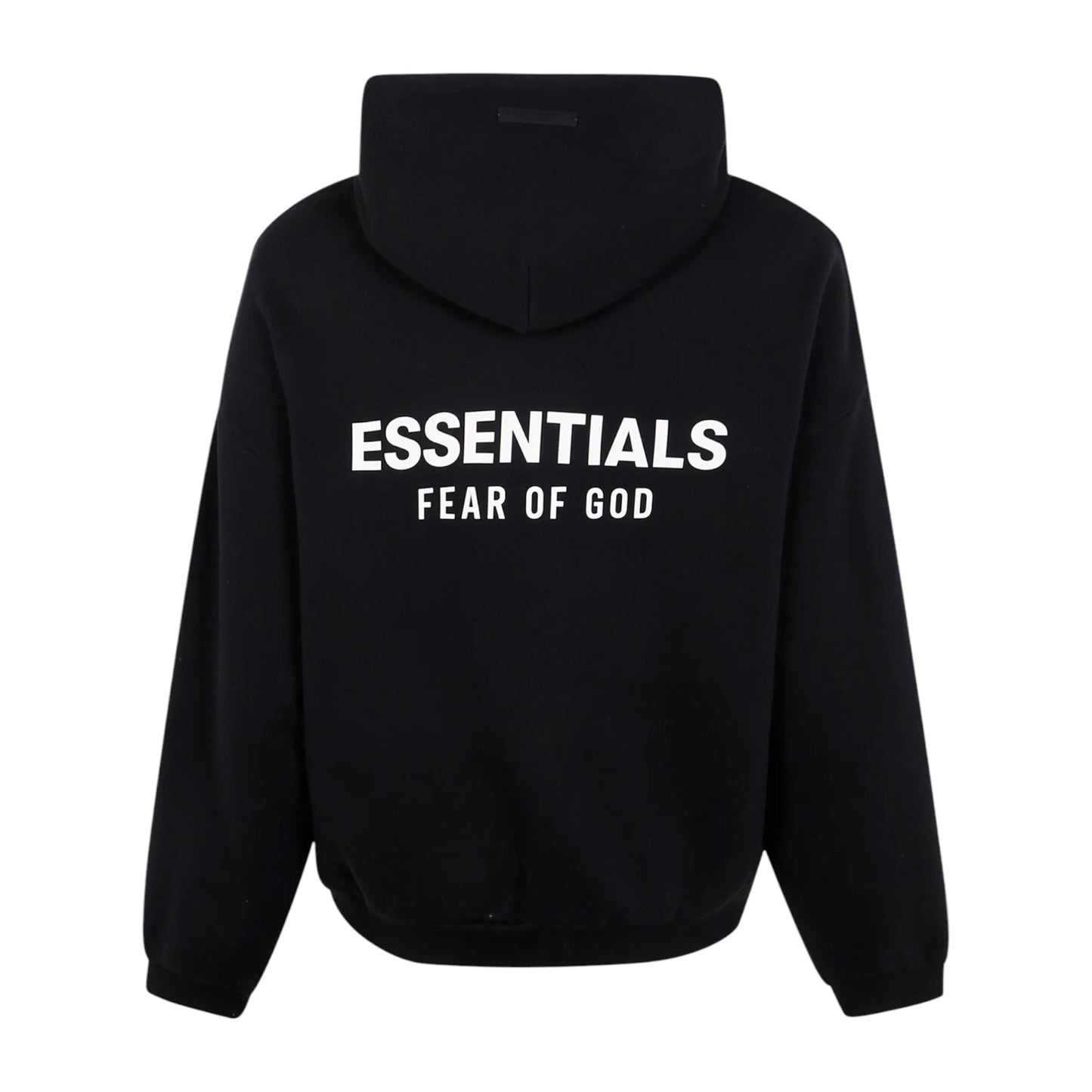 Fear Of God Black White Logo Essential Hoodie