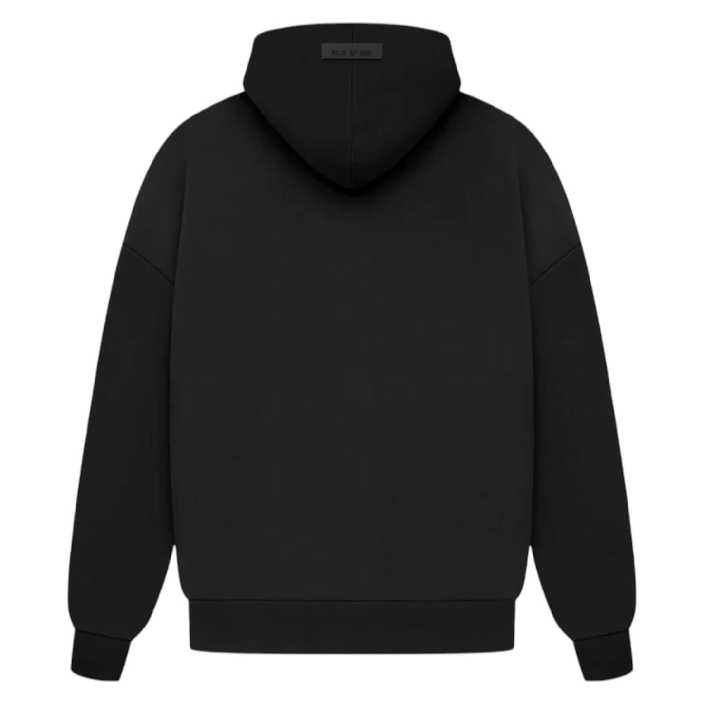 Fear Of God Jet Black Arch Logo Essentials Hoodie