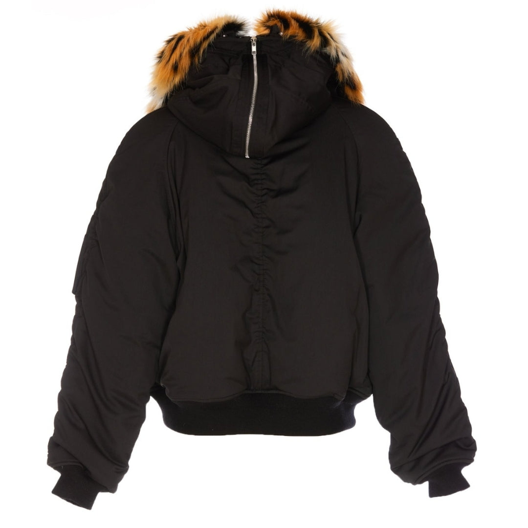 Kenzo Plain Black Bomber Jacket M