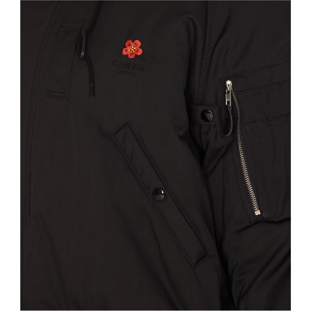 Kenzo Plain Black Bomber Jacket M