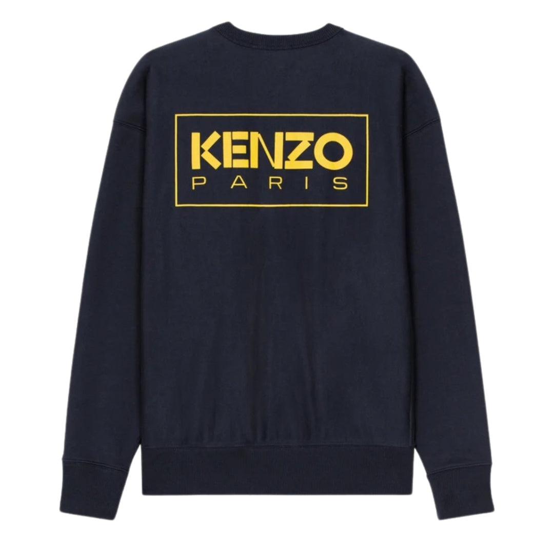 Kenzo Paris Outlined Logo Midnight Blue Sweatshirt XS