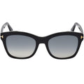 Tom Ford Lauren-02 Grey Mirrored Lens Shiny Black Sunglasses One Size