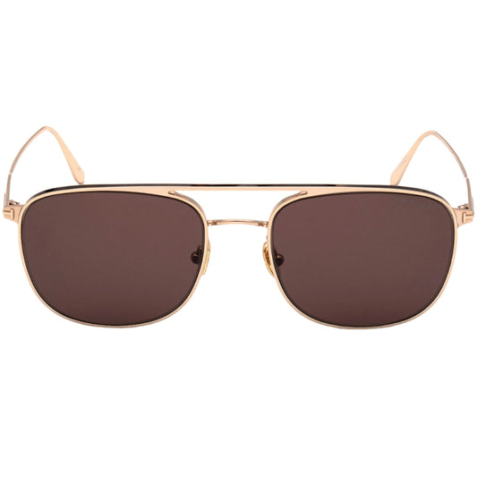 Tom Ford Jake Brown Lens Shiny Rose Gold Sunglasses One Size