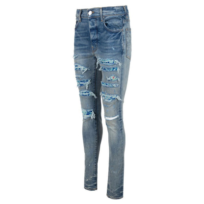 Amiri Silk Pj Thrasher Jean Clay Indigo Blue Jeans