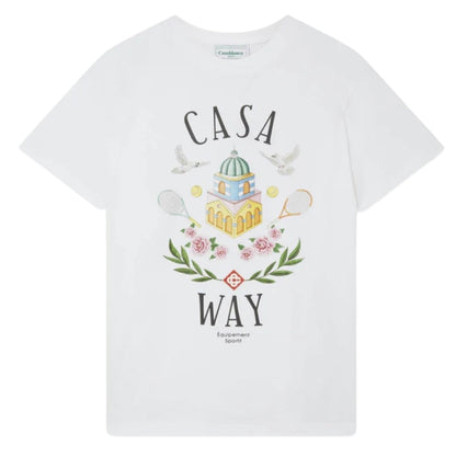 Casablanca Casa Way Design White T-Shirt S