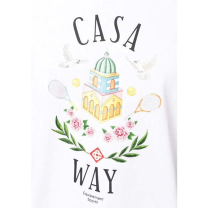 Casablanca Casa Way Design White T-Shirt S