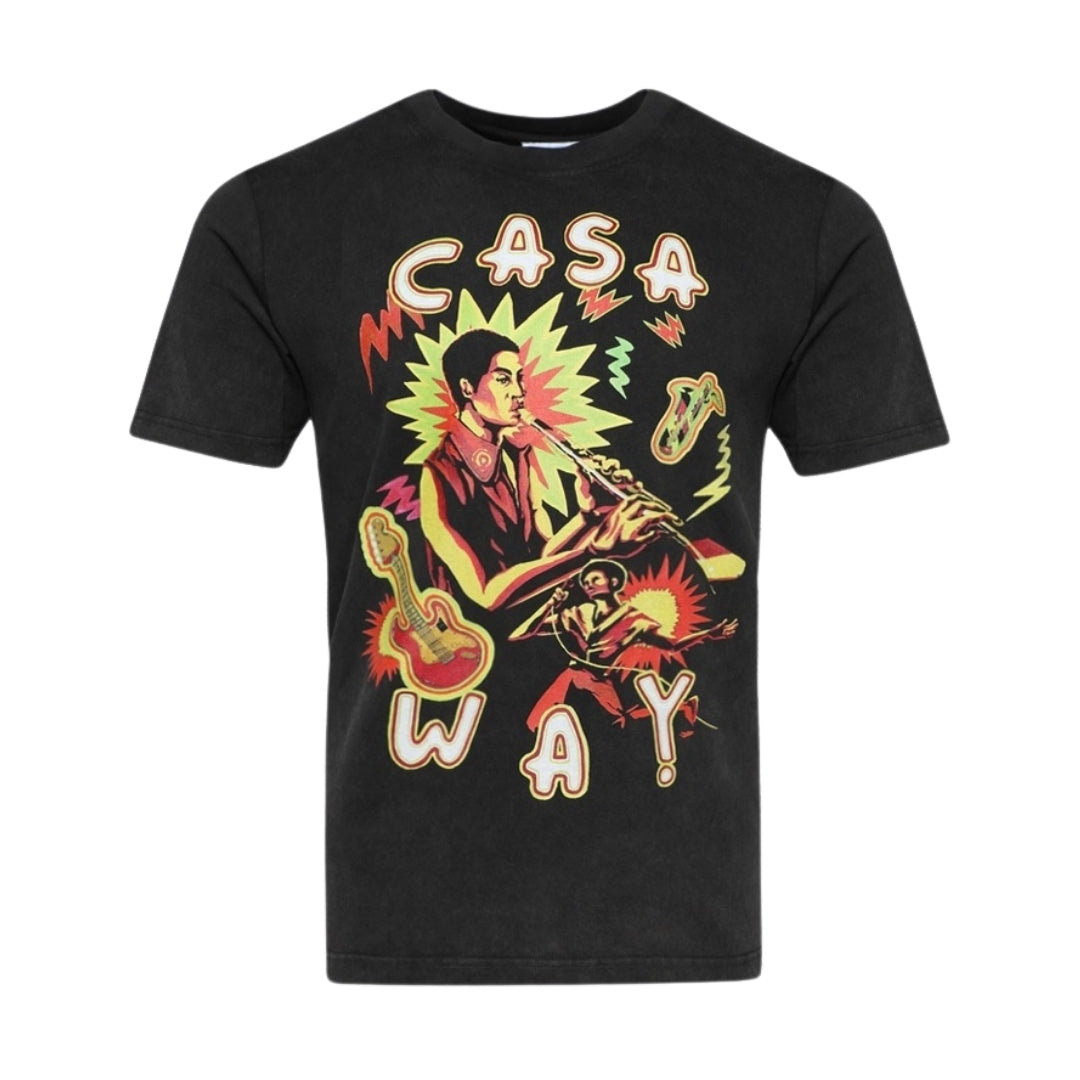 Casablanca Music For The People Faded Black T-Shirt