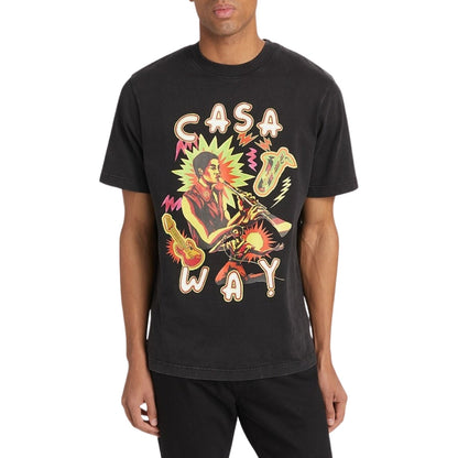 Casablanca Music For The People Faded Black T-Shirt