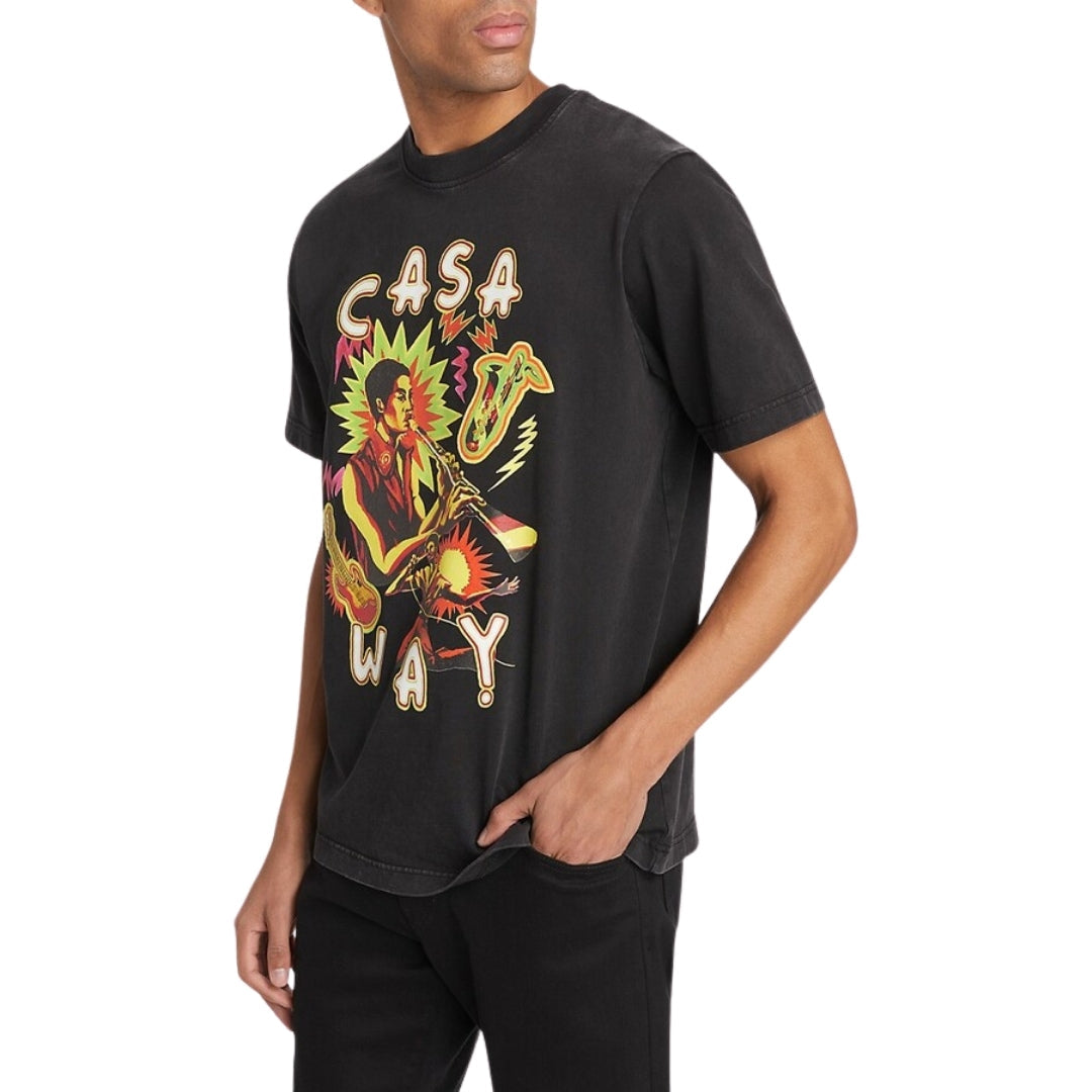 Casablanca Music For The People Faded Black T-Shirt