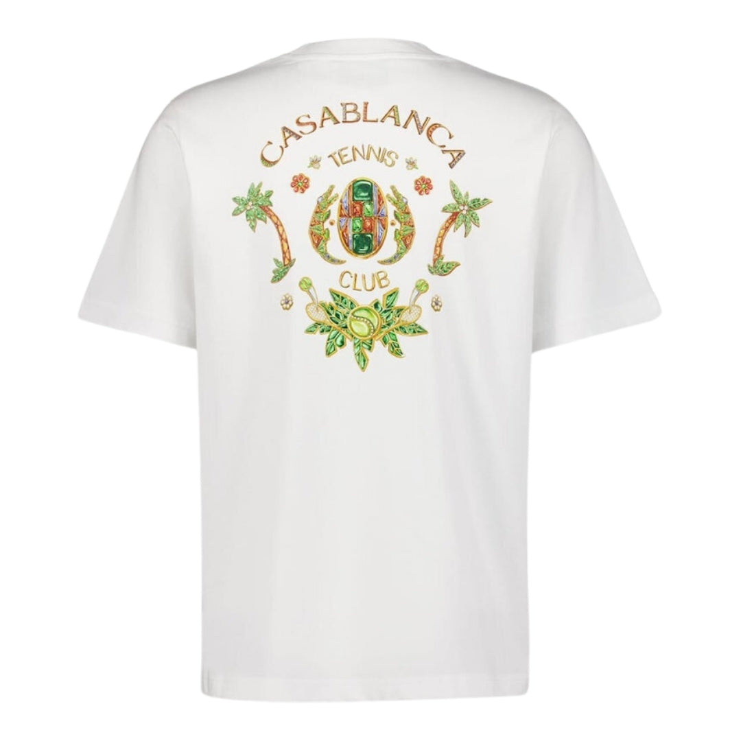 Casablanca Printed  T-Shirt Joyaux Dafrique Tennis Club White T-Shirts