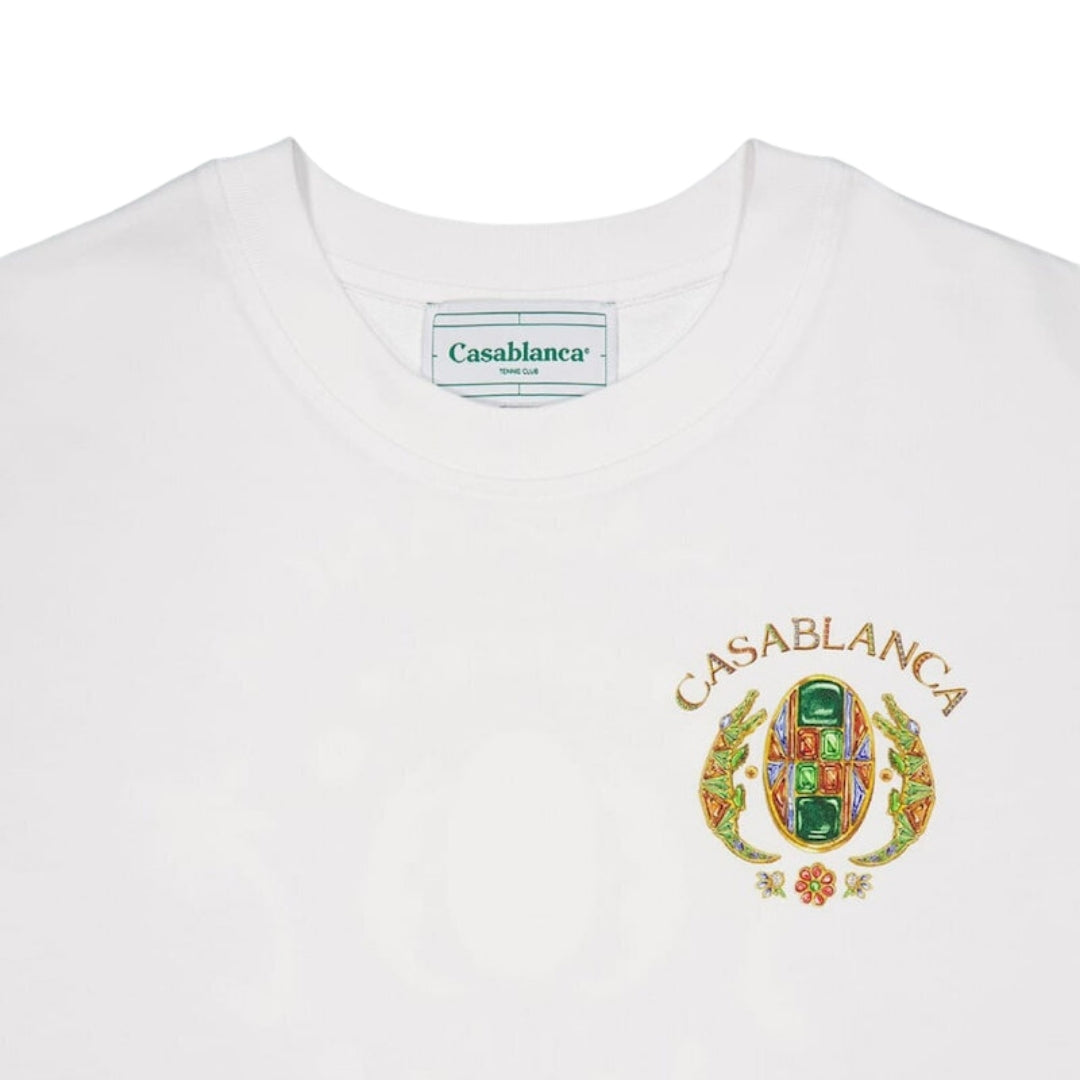 Casablanca Printed  T-Shirt Joyaux Dafrique Tennis Club White T-Shirts