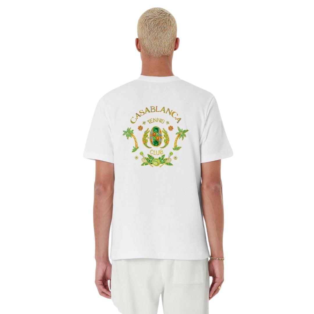 Casablanca Printed  T-Shirt Joyaux Dafrique Tennis Club White T-Shirts