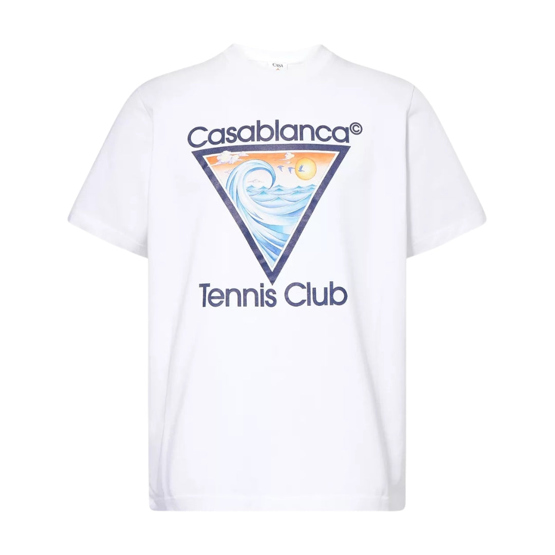 Casablanca Ms25Jts00117Ex White T Shirt Mens - Style Centre Wholesale