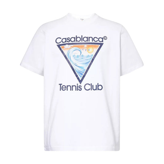 Casablanca Ms25Jts00117Ex White T Shirt Mens - Style Centre Wholesale