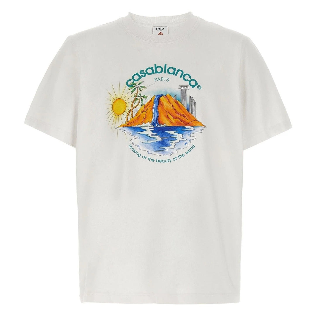Casablanca Ms25Jts00118Ex White T Shirt Mens