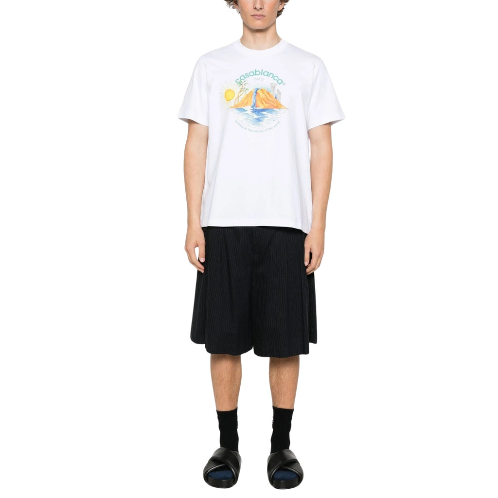 Casablanca Ms25Jts00118Ex White T Shirt Mens