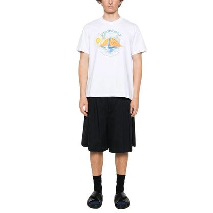 Casablanca Ms25Jts00118Ex White T Shirt Mens
