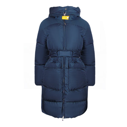 Parajumpers Moka Navy Blue Hooded Long Down Jacket S