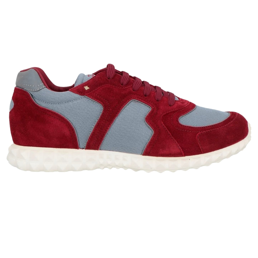 VALENTINO NY0S0A40  39P BURGANDY/BLUE TRAINERS Mens UK 7