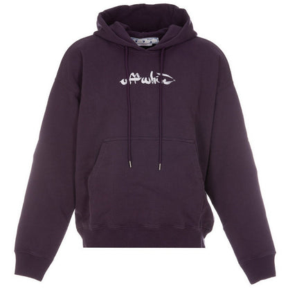 Off-White Paint Arrow Logo Purple Skate Fit Hoodie S