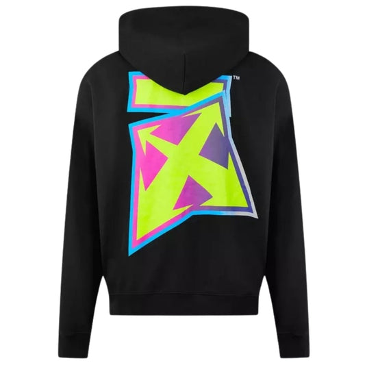 Off-White Dedrade Thunder Logo Slim Fit Black Hoodie XS