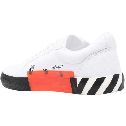 Off-White Low Vulcaniized Canvas Low Sand Logo White Sneakers
