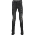 Amiri Leather Camo Mx1 Aged Black Jeans - Style Centre Wholesale