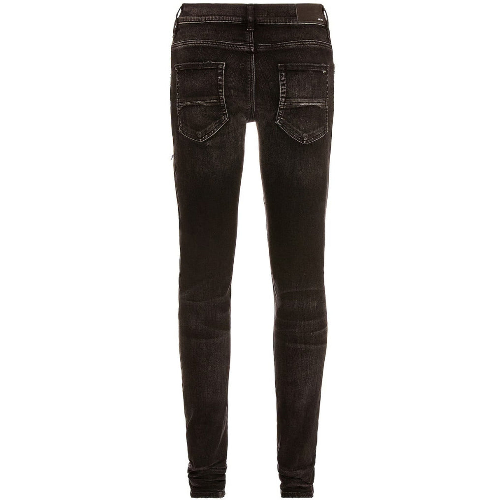 Amiri Leather Camo Mx1 Aged Black Jeans - Style Centre Wholesale