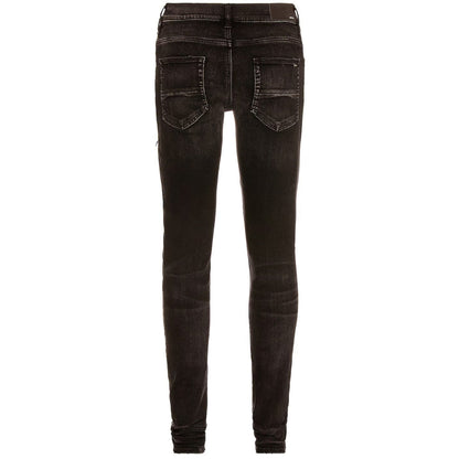 Amiri Leather Camo Mx1 Aged Black Jeans - Style Centre Wholesale