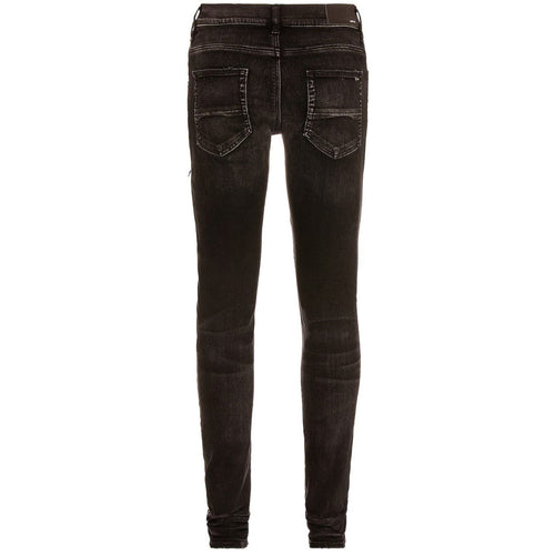 Amiri Leather Camo Mx1 Aged Black Jeans - Style Centre Wholesale