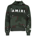 Amiri Logo Camo Green Hoodie S
