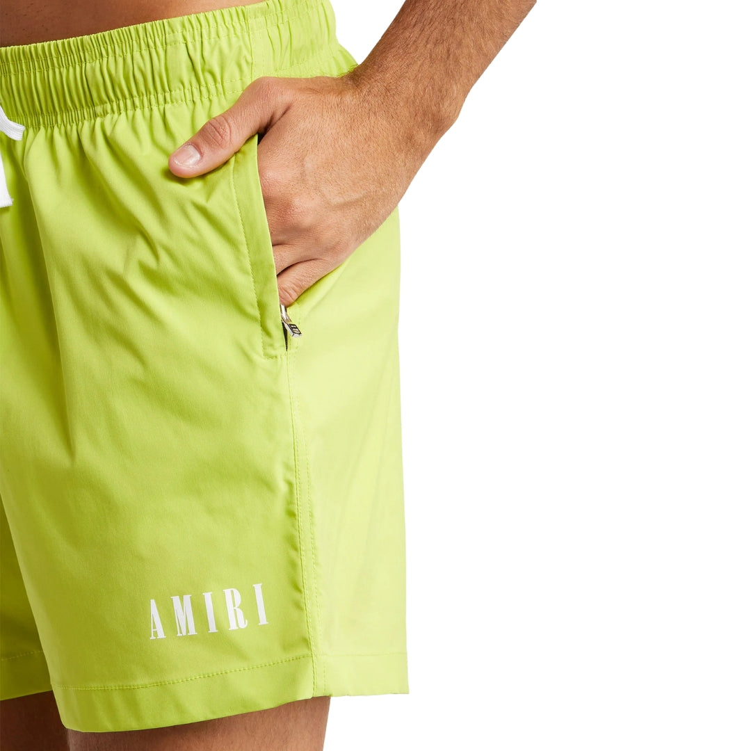 Amiri Lime Core Logo Swim trunk