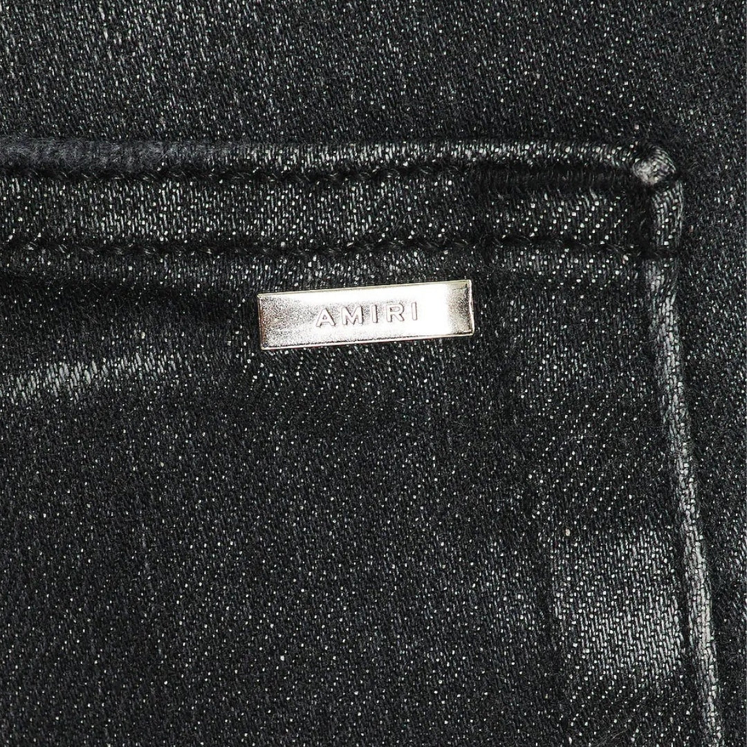 Amiri Mx1 Leather Storm Grey Jeans Pf23Mds045 516 - Style Centre Wholesale