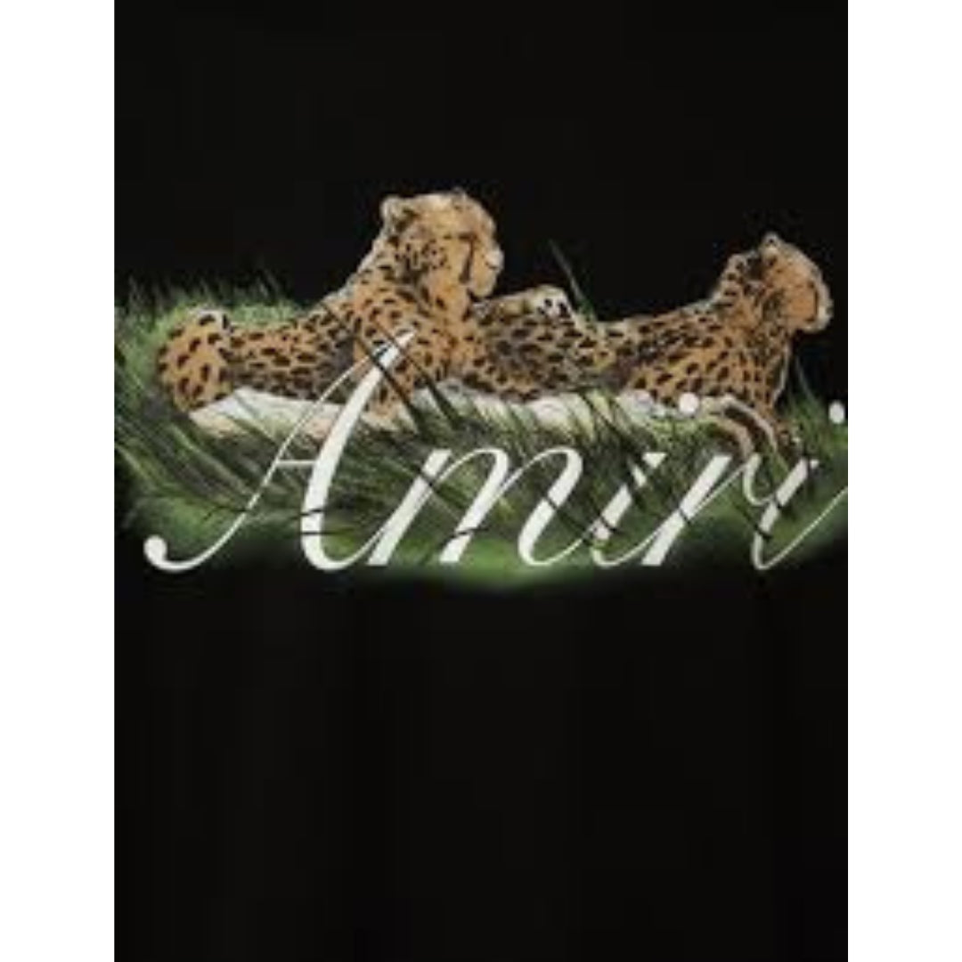 Amiri Cheetah Logo Black T-Shirt S