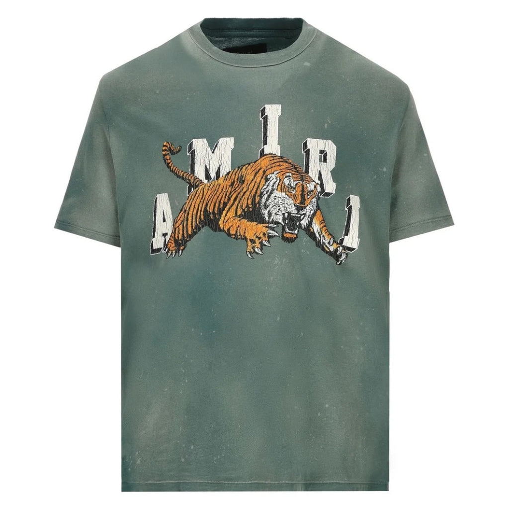 Amiri Vintage Cheetah Logo Green T-Shirt XL
