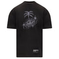 Palm Angels Glittered Galaxy Design Black T-Shirt XS