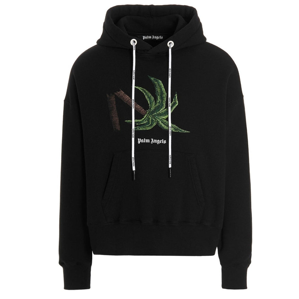 Palm Angels Broken Palm Black Hoodie - Style Centre Wholesale
