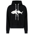 Palm Angels Kill The Shark Logo Black Hoodie