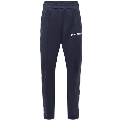 Palm Angels White Striped Classic Navy Blue Track Sweatpants S